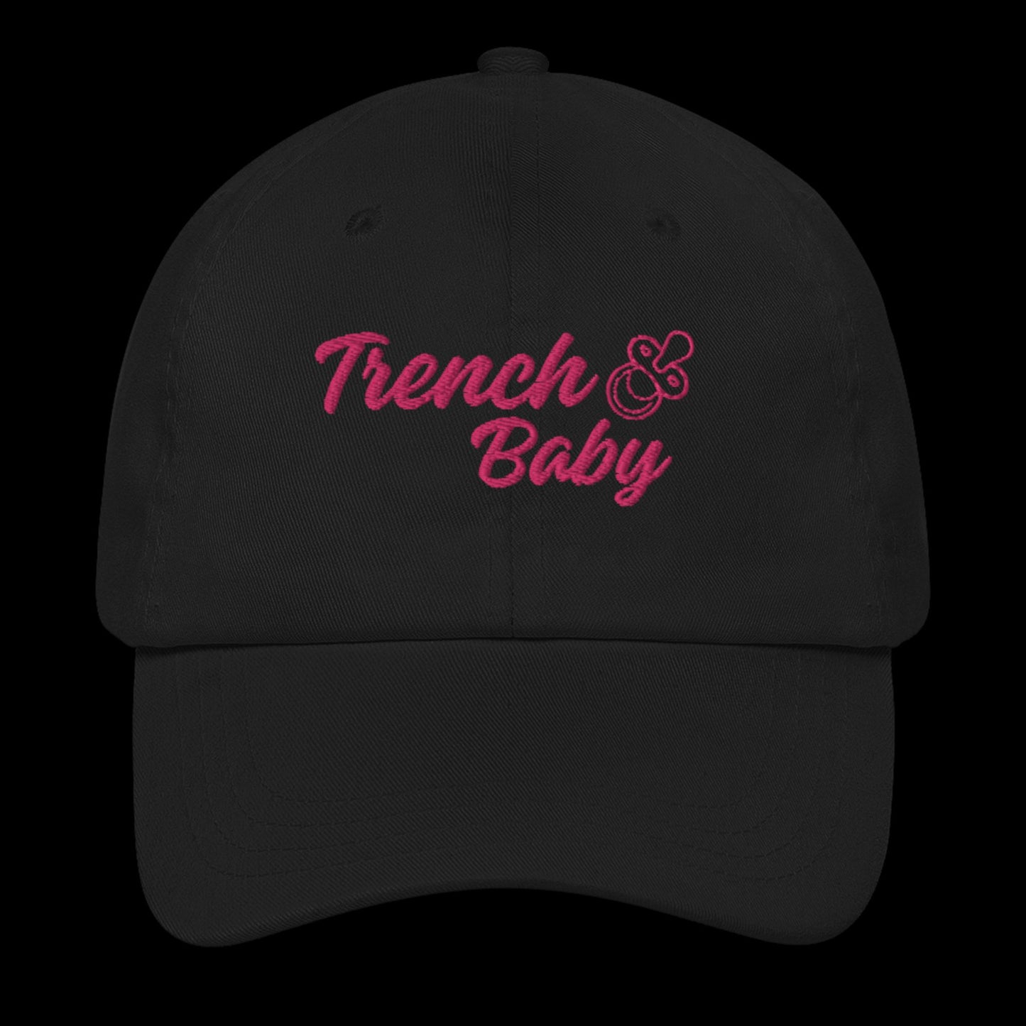 Trench Baby Hat (Black/Pink)