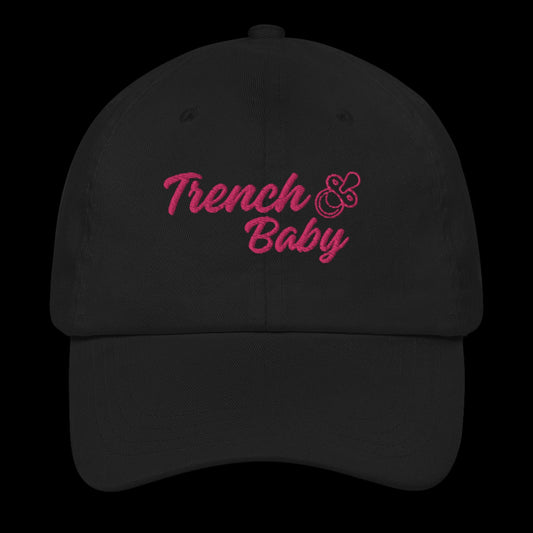 Trench Baby Hat (Black/Pink)