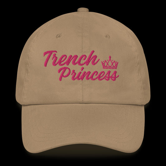 Trench Princess Hat (Khaki/Pink)