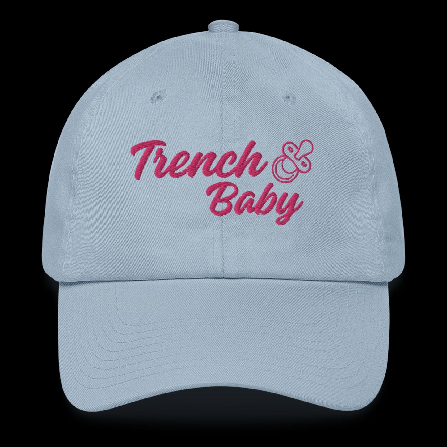 Trench Baby Hat (Blue/Pink)