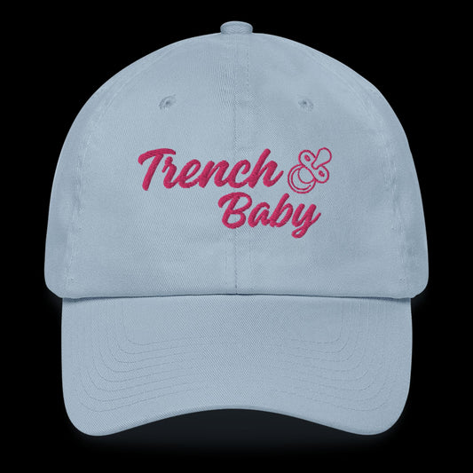 Trench Baby Hat (Blue/Pink)