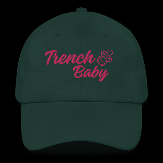 Trench Baby Hat (Green/Pink)