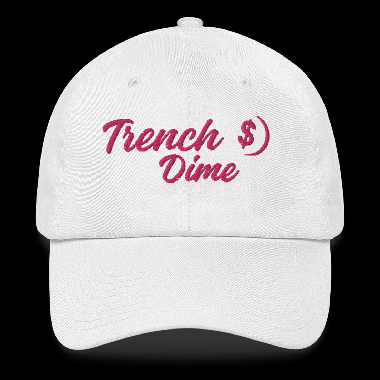 Trench Dime Hat (White/Pink)